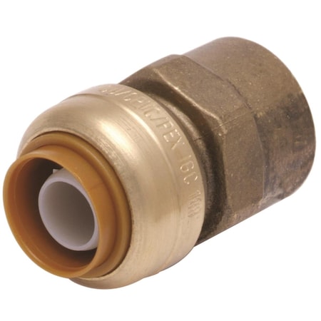 Sharkbite 0.75 in. Female x 0.5 in. Dia. Push to Connect PTC Brass Adapter 4005213